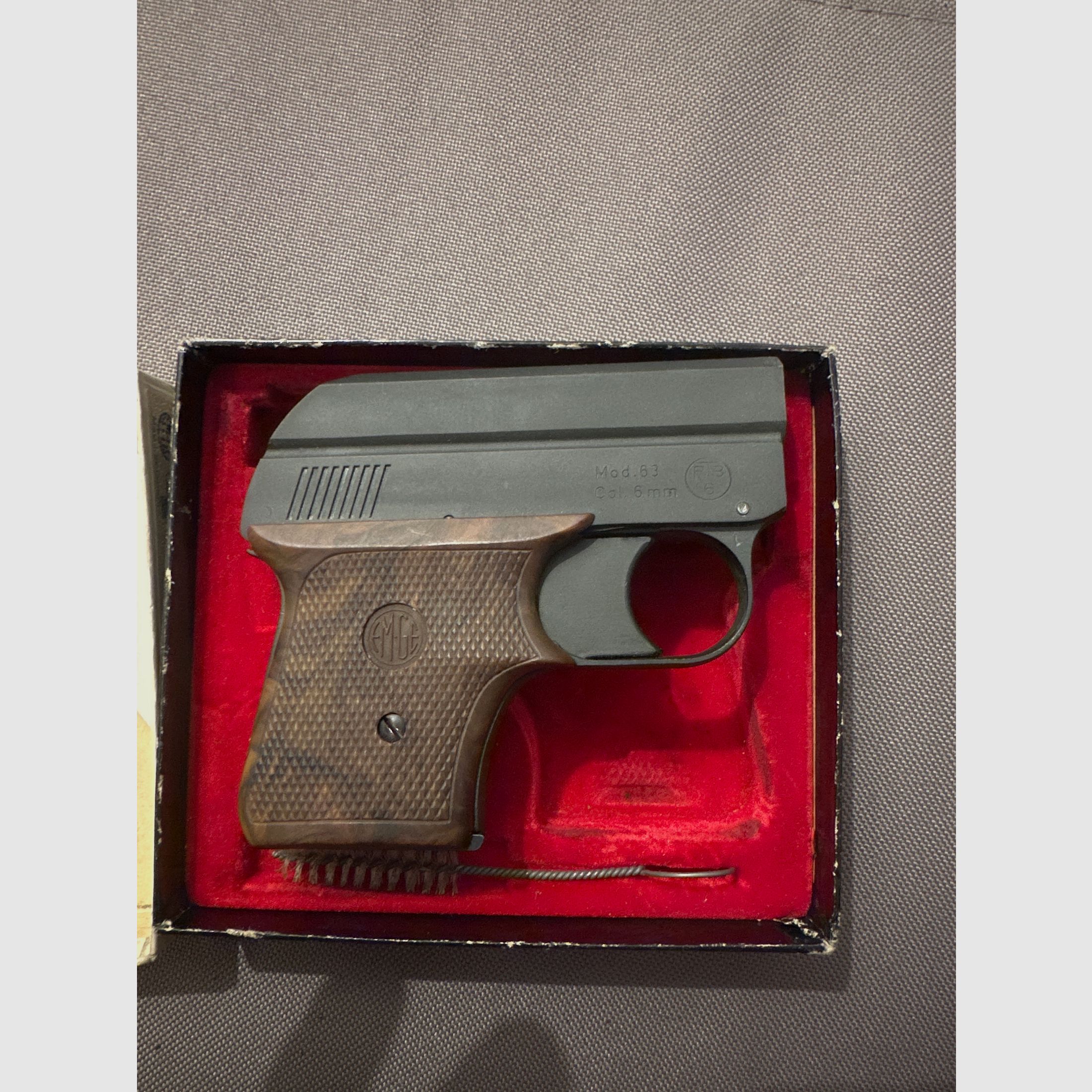 EM-GE blank firing pistol 6 mm Flobert bang including original packaging
