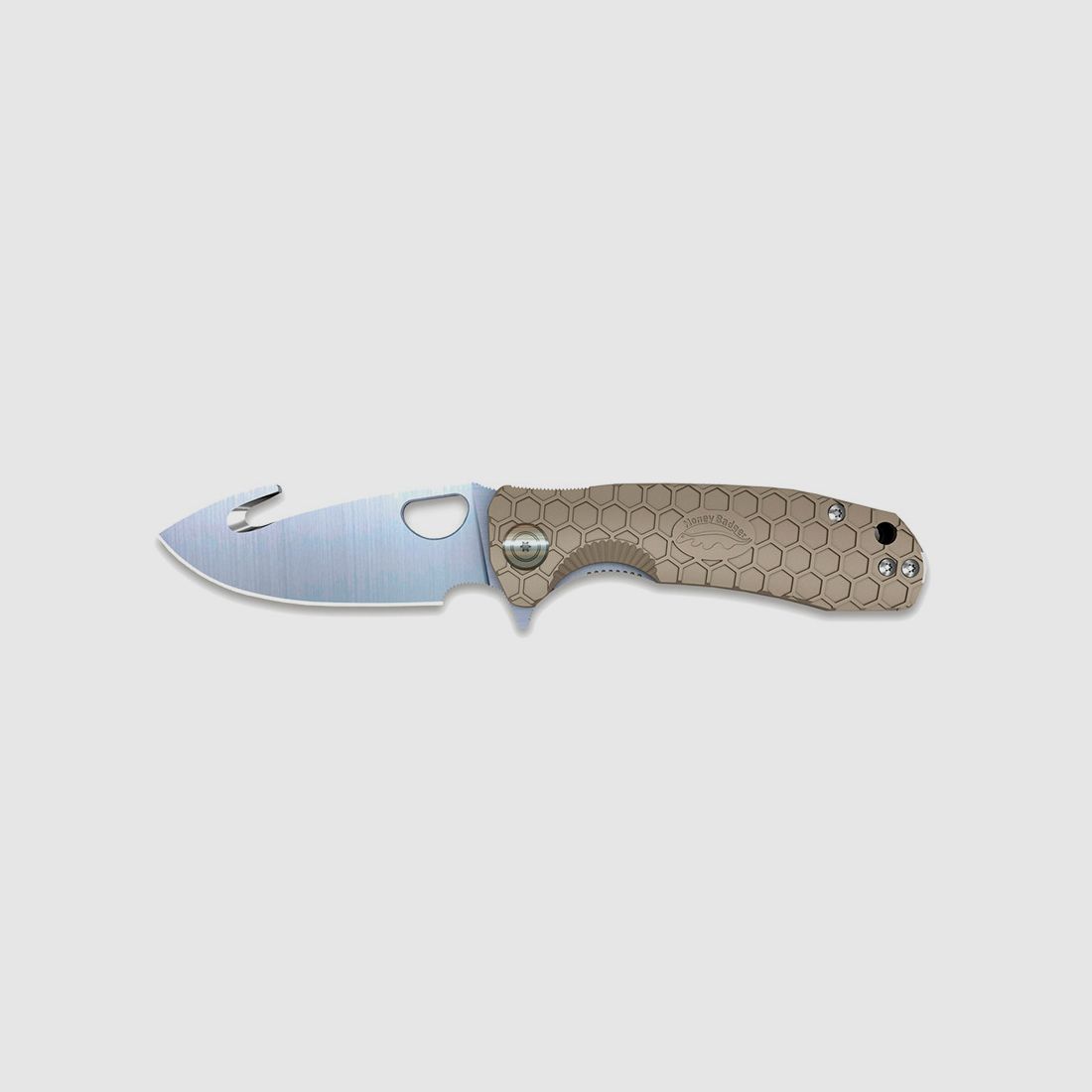 Cuchillo Plegable Honey Badger Hook Large Tan - 01HO037, imagen 1 de 2