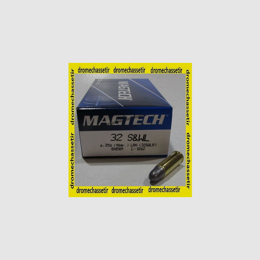 BOX 50 PATRONEN MAGTECH, KAL. 32 Smith & Wesson long, LRN 98 GRAIN
