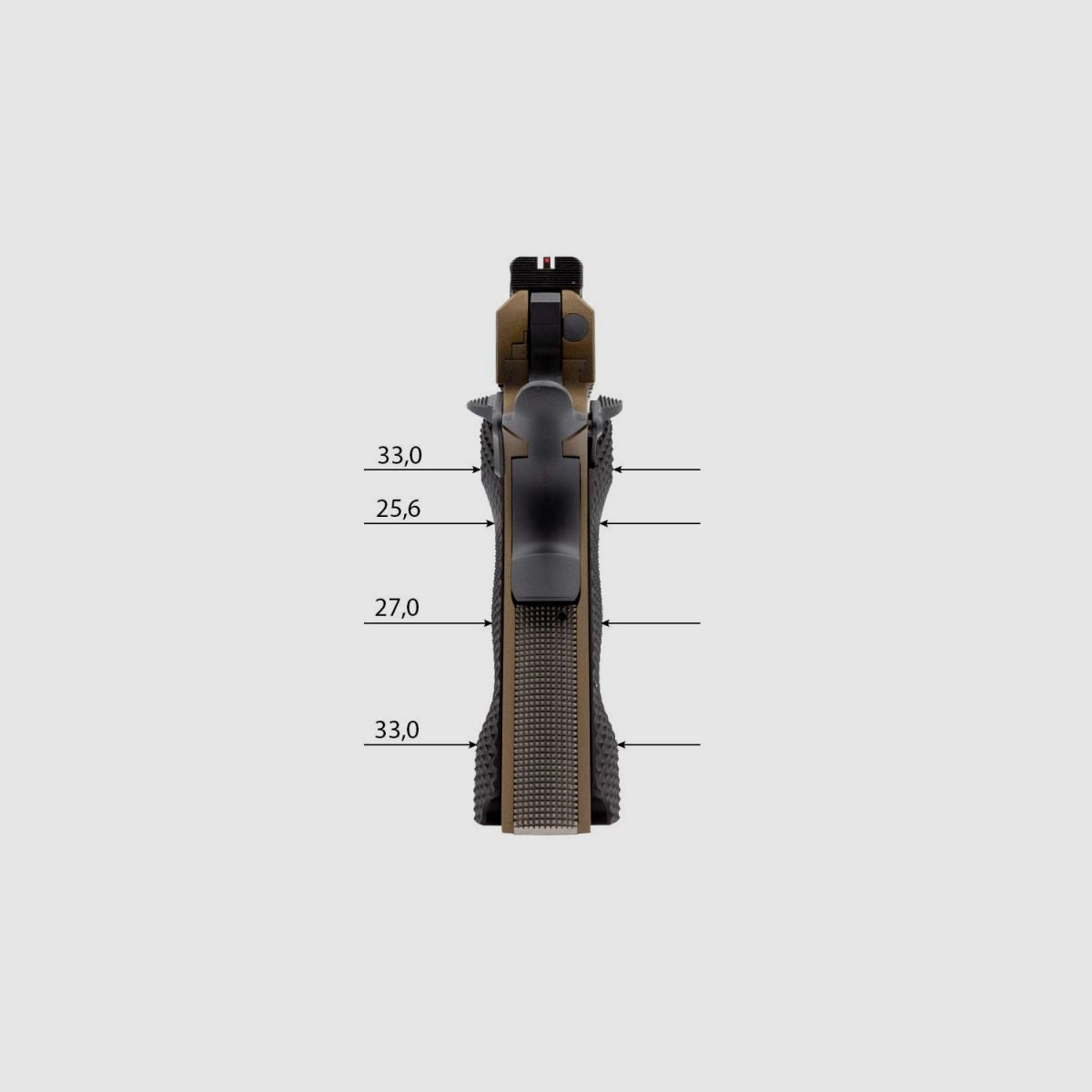 Eemann Tech Ultimate Manopole Lunghe in Alluminio per 1911, Colore: Nero, taglia: XL, immagine 4 di 6