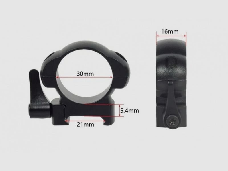 Montageringe aus Stahl mit quick Release / 25,4 mm Durchmesser 20mm Picatinny, Jagd, Ziel