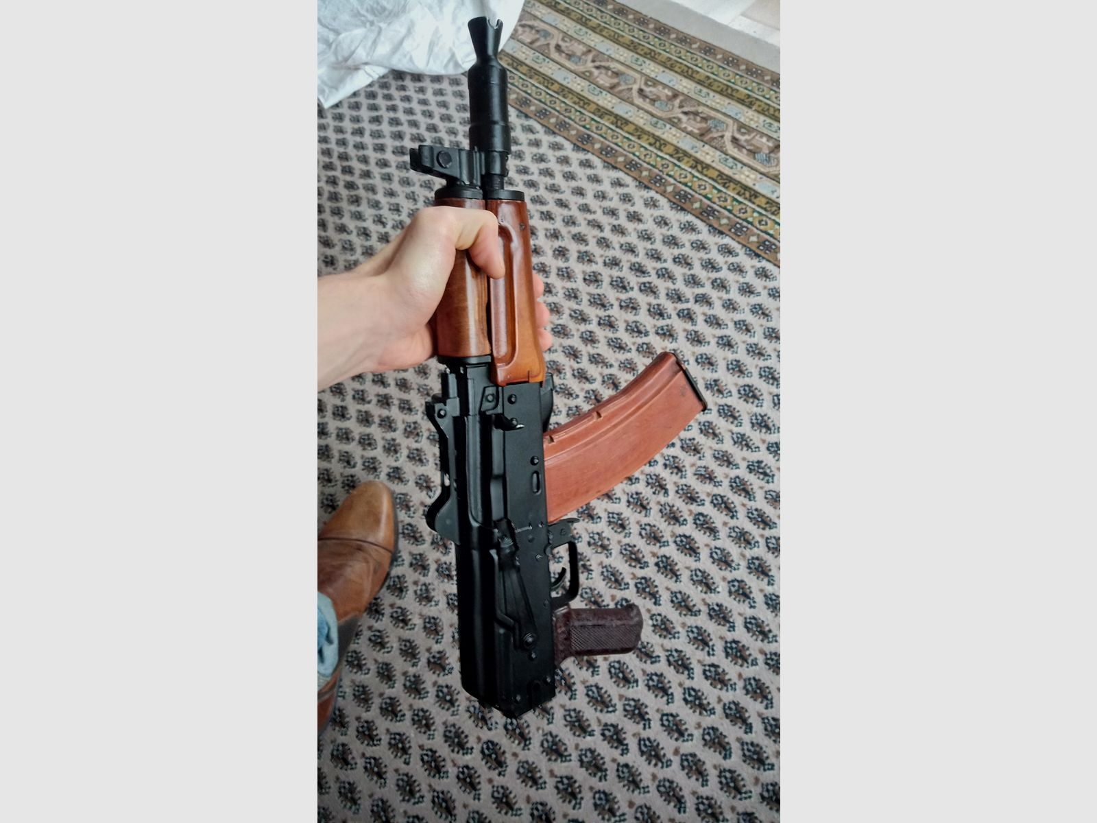 Full steel Co2 Yunker AKS-74u decoration from MWM Gillmann with real parts optionally with decoration plum // AKSU Krinkov / russian-guns-de / 4.5mm BB