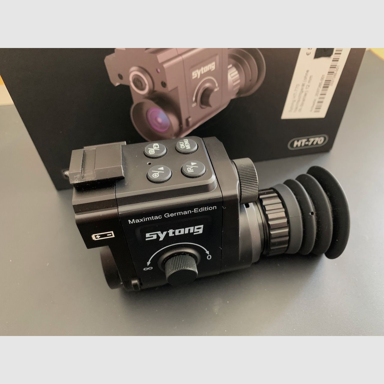 Sytong HT-770 12mm night vision device + Maximtac IR-850 Gen.2 IR spotlight + Laserluchs mount