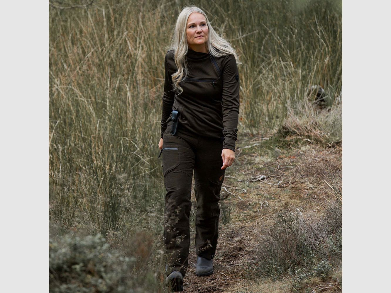 Pull en fleece de chasse SAGA pour femme, image 2 sur 6