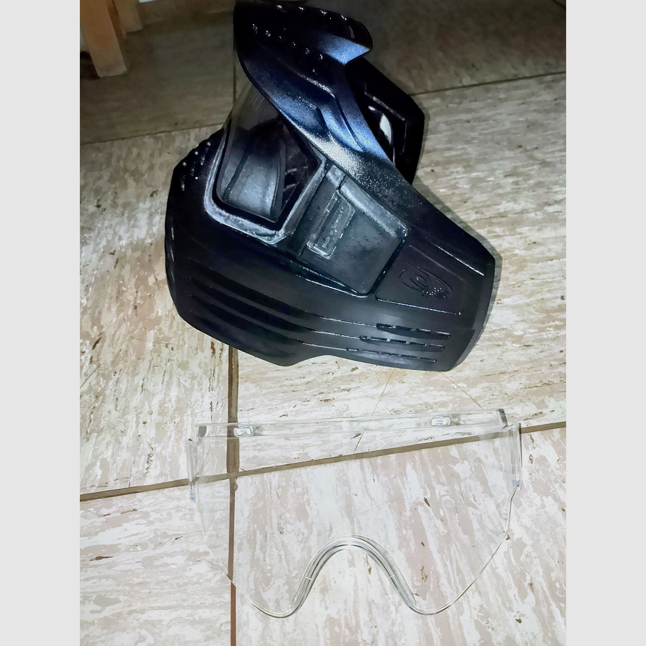 Maschera da paintball Vforce V Force nera con vetro di ricambio extra