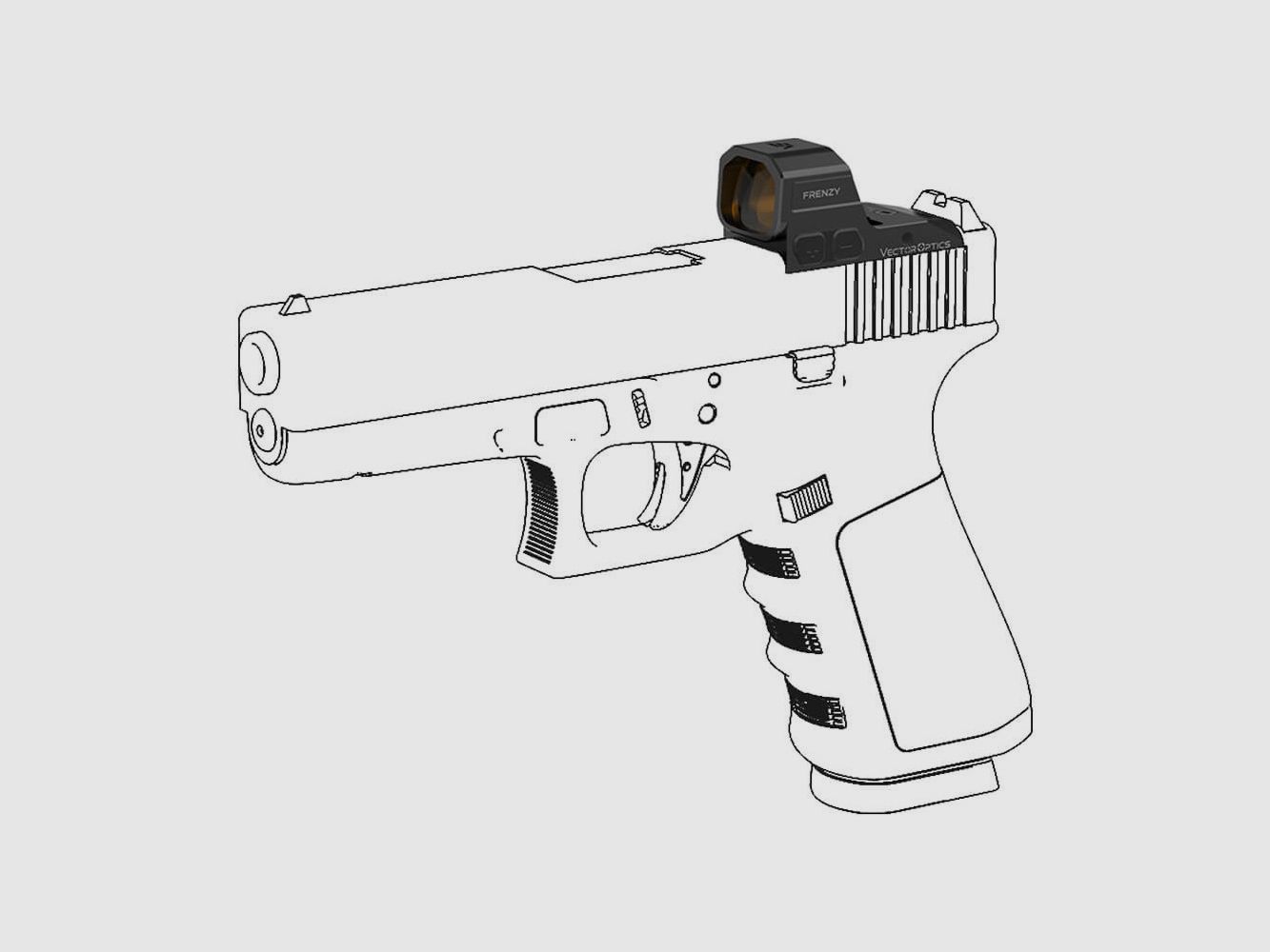 Vector Optics Frenzy 1x16x21 Celownik Czerwony Glock MOS - Szybkie Namierzanie dla Pistoletu, zdjęcie 8 z 8