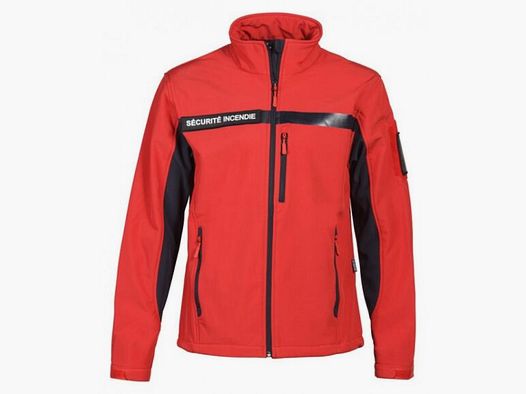 Blouson Cityguard Softshell Securite Incendie Rouge
