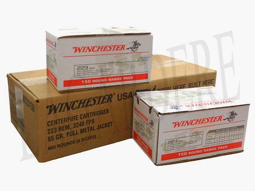 WINCHESTER W223150 FMJ 55 GRS (Patrone mit Geschoss)