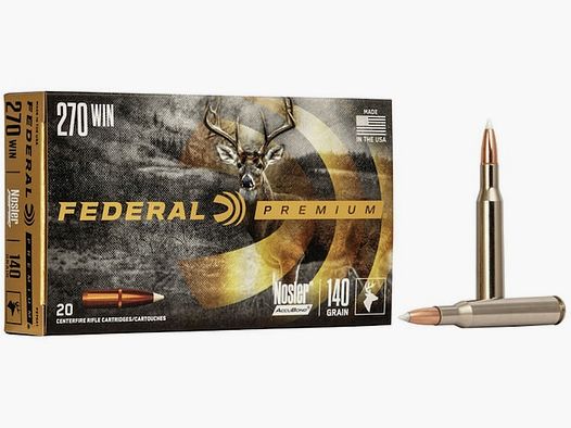 Federal Premium Nosler AccuBond .270 Win. 140GR 20 cartouches