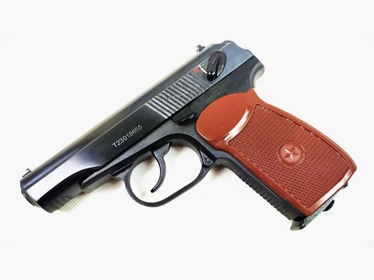 Baikal MP-654K-20 Makarov Makarow CO2 Luftpistole brauner Griff 4,5 mm (.177) BB NEU !!! NEUWARE !!!