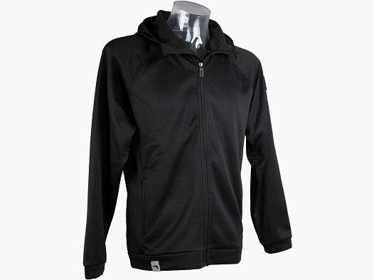 GLOCK Sweatjacket „Perfection“ – Schwarz strukturiert, Größe M