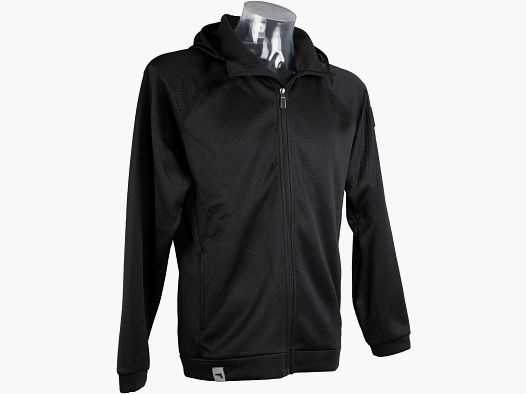 GLOCK Sweatjacket „Perfection“ – Schwarz strukturiert, Größe M