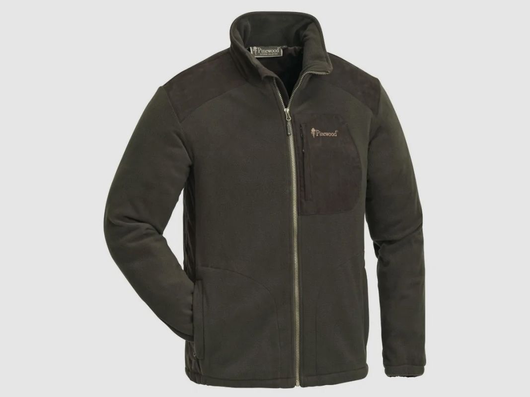 Pinewood Wildmark Herren-Fleece-Jagdjacke mit Membran H Brown Suede Brown