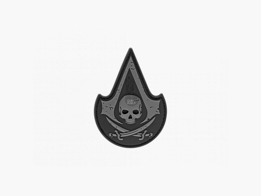 Parche de goma con calavera de asesino