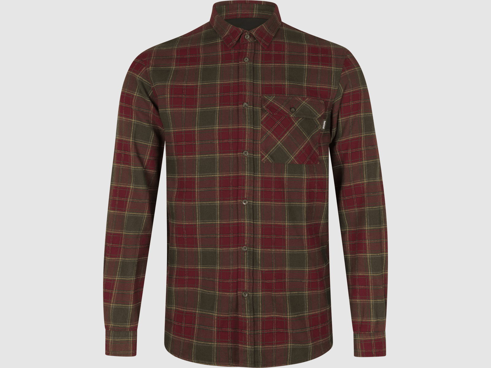 Seeland Glen Flannel Shirt Men Red Forest Check 4XL