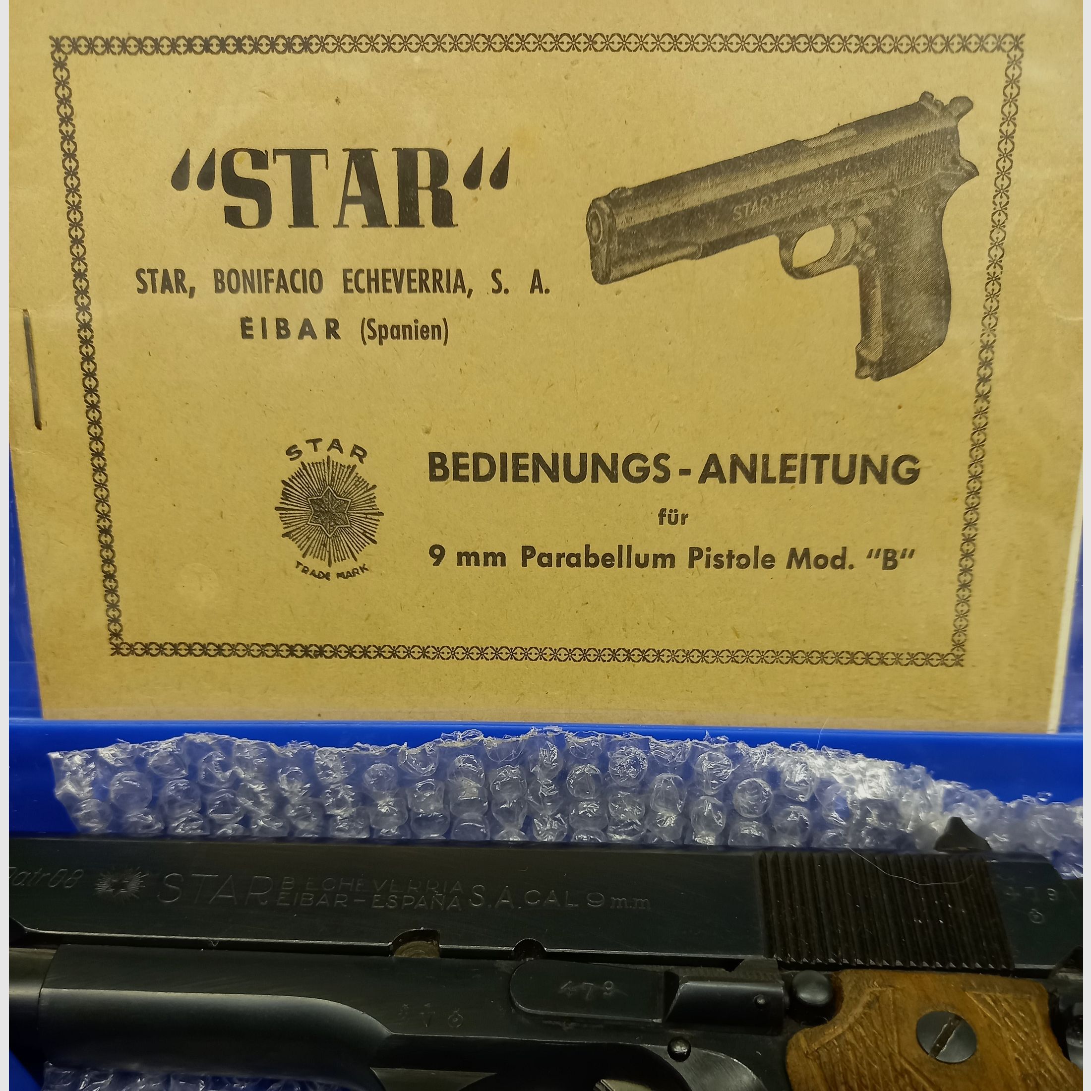 Star B Polizei Niedersachsen 9mm Luge. Patrone 08