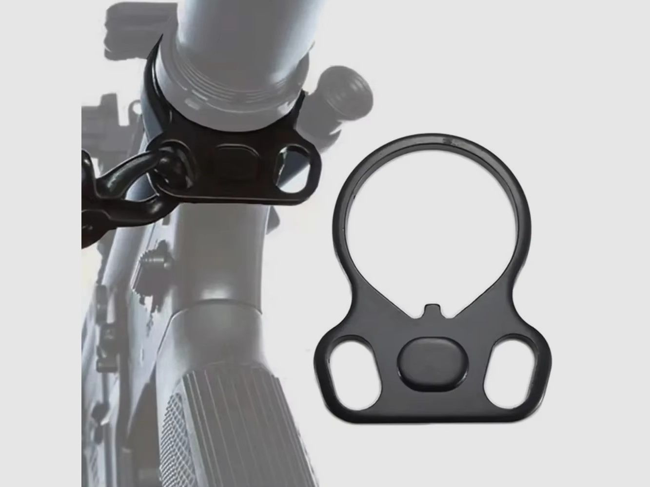End Plate AR 15 / AR 10 Receiver Dual Loop Endplatte Sling Mount Adapter Riemenbügel AR-15 .223 308