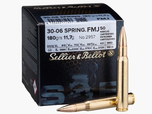 Sellier & Bellot 2957 .30-06 SPRING FMJ Vollmantel 11,7g / 180grs.