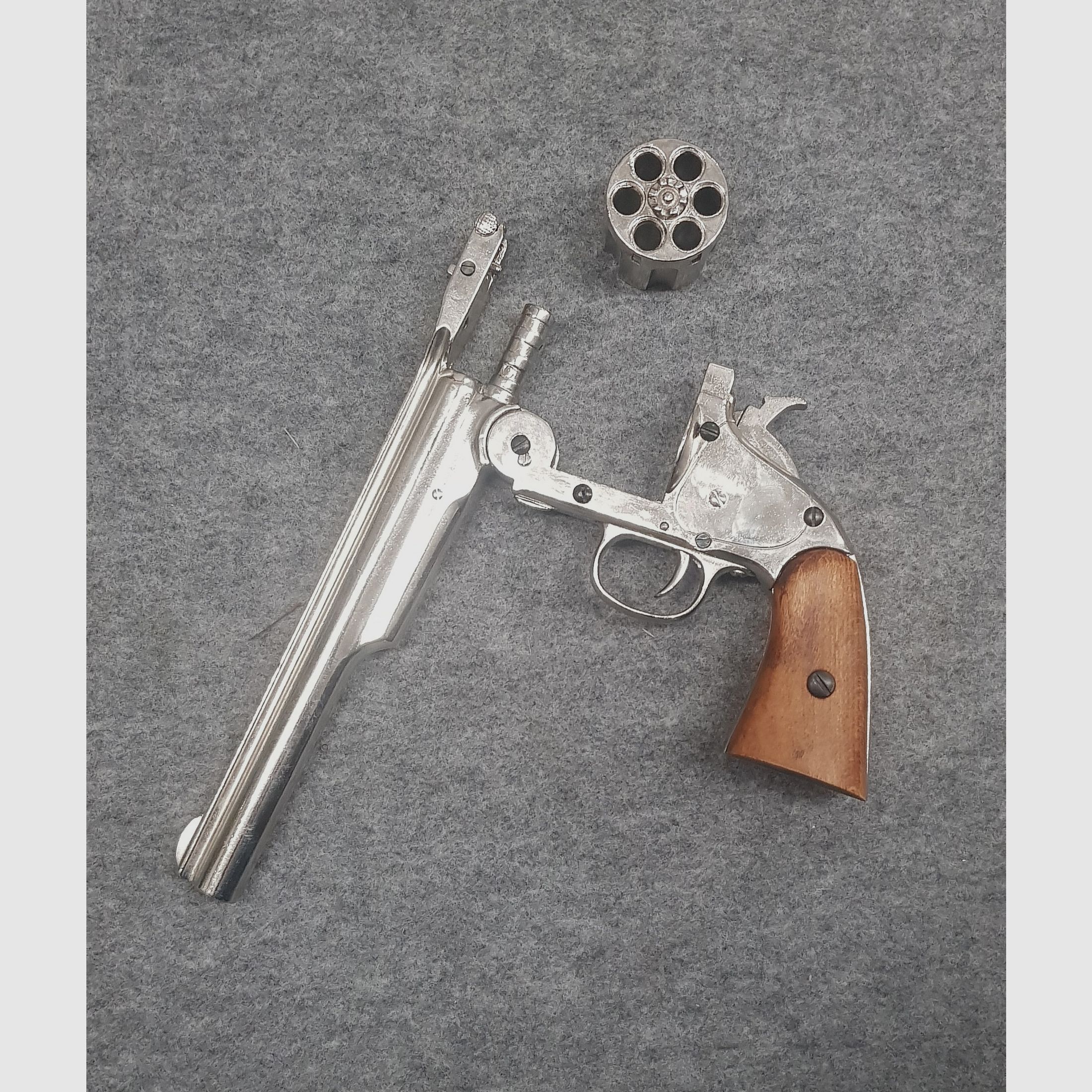 Kipplaufrevolver Peacemaker 45 Western Revolver Single Action Magnum Derringer  Deko Modell Denix Kavallerie Schofield USA  M 1869