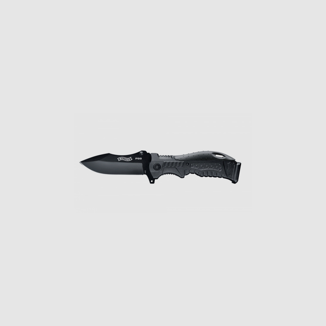 WALTHER P99 KNIFE - EINHANDMESSER MIT HOLSTER - WECHSELBARE GRIFFRÜCKEN