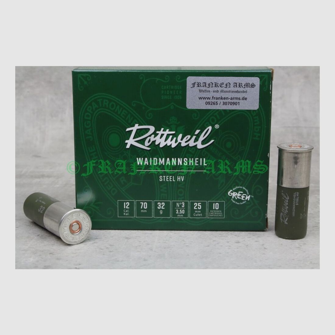 Rottweil Waidmannsheil Steel HV 12/70 3.5mm 10 pieces bulk prices