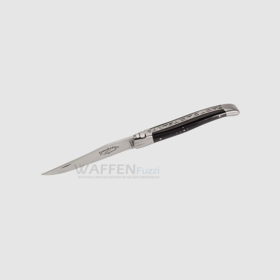 Capuchadou Laguiole Taschenmesser Schwedenstahl 12C27 Büffelhornschale