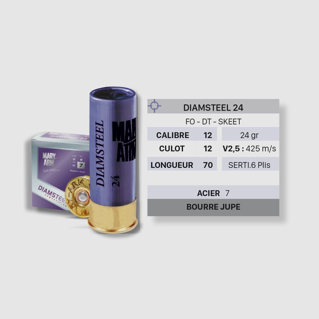 Mary Arm 24 g 6 cal. 12 Diamsteel