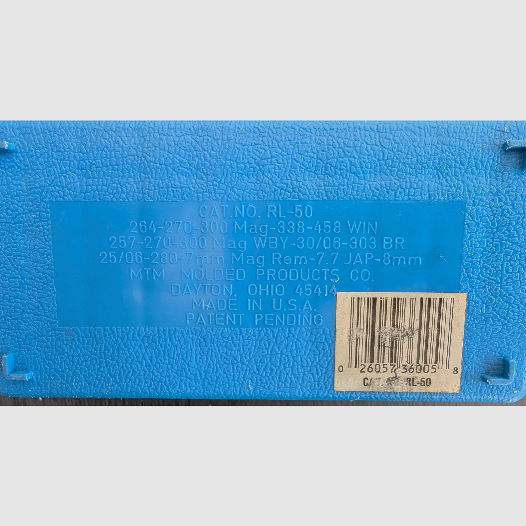 Original Munitionsbox von MTM für Gewehrpatronen mit Schaumstoffeinlage