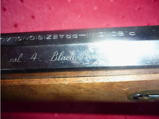 Single-shot Bondini black powder muzzleloader.