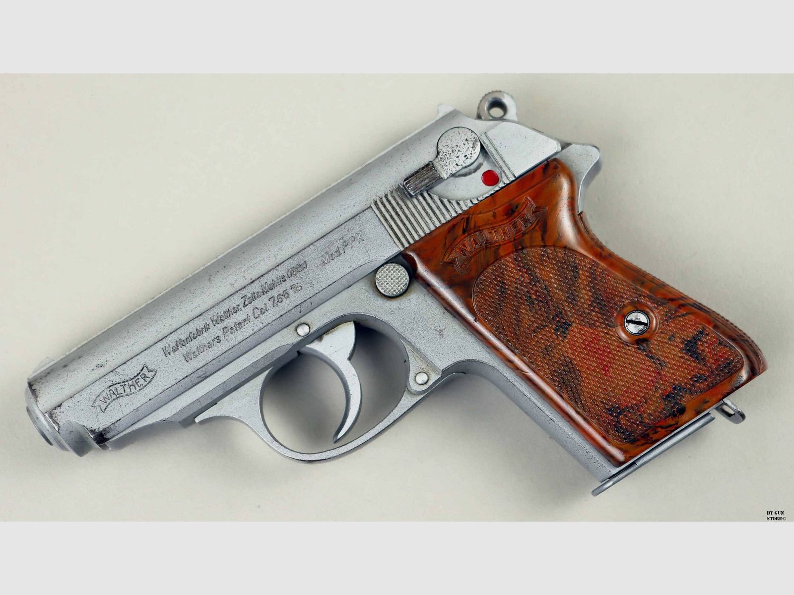 Pistola Walther Zella Mehlis mod. PPK “Verchromt” cal. 7,65 matr. 909158, immagine 2 di 13