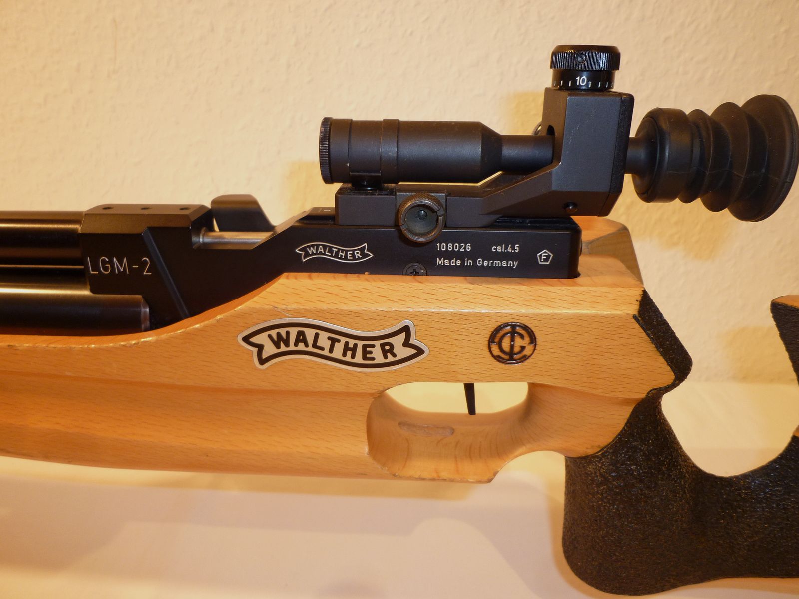 Match-Luftgewehr Walther LGM - 2 rechts / links Jugendgewehr SN108026