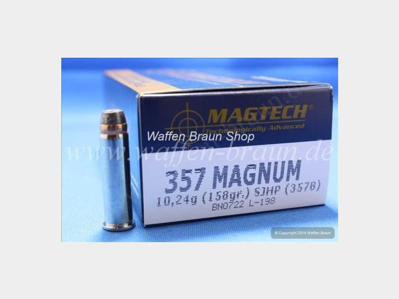 Magtech.357MAG SJHP 158GRS A50#357B