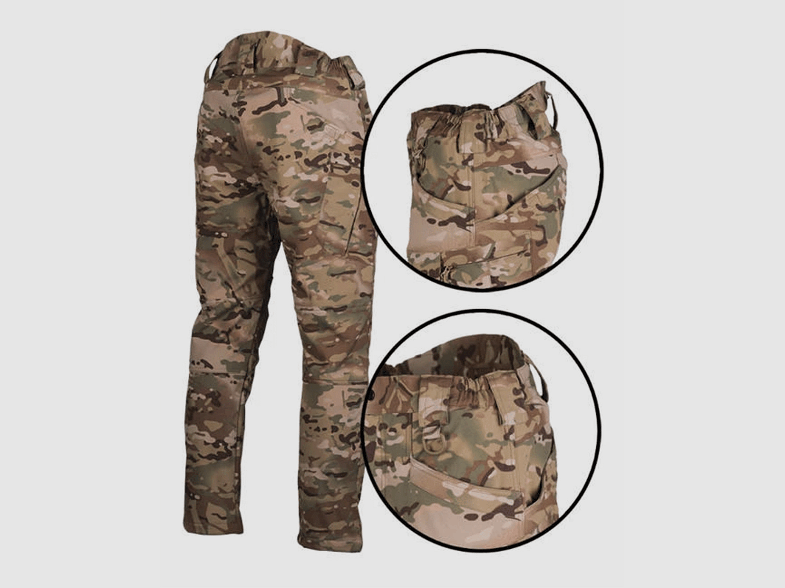 PANTALONE – MIL-TEC – ASSAULT SOFTSHELL HOSE MULTITARN, immagine 2 di 2