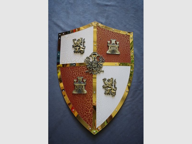 Schild Wappen mit Metall Beschlägen Mittelalter, LARP, Festivals