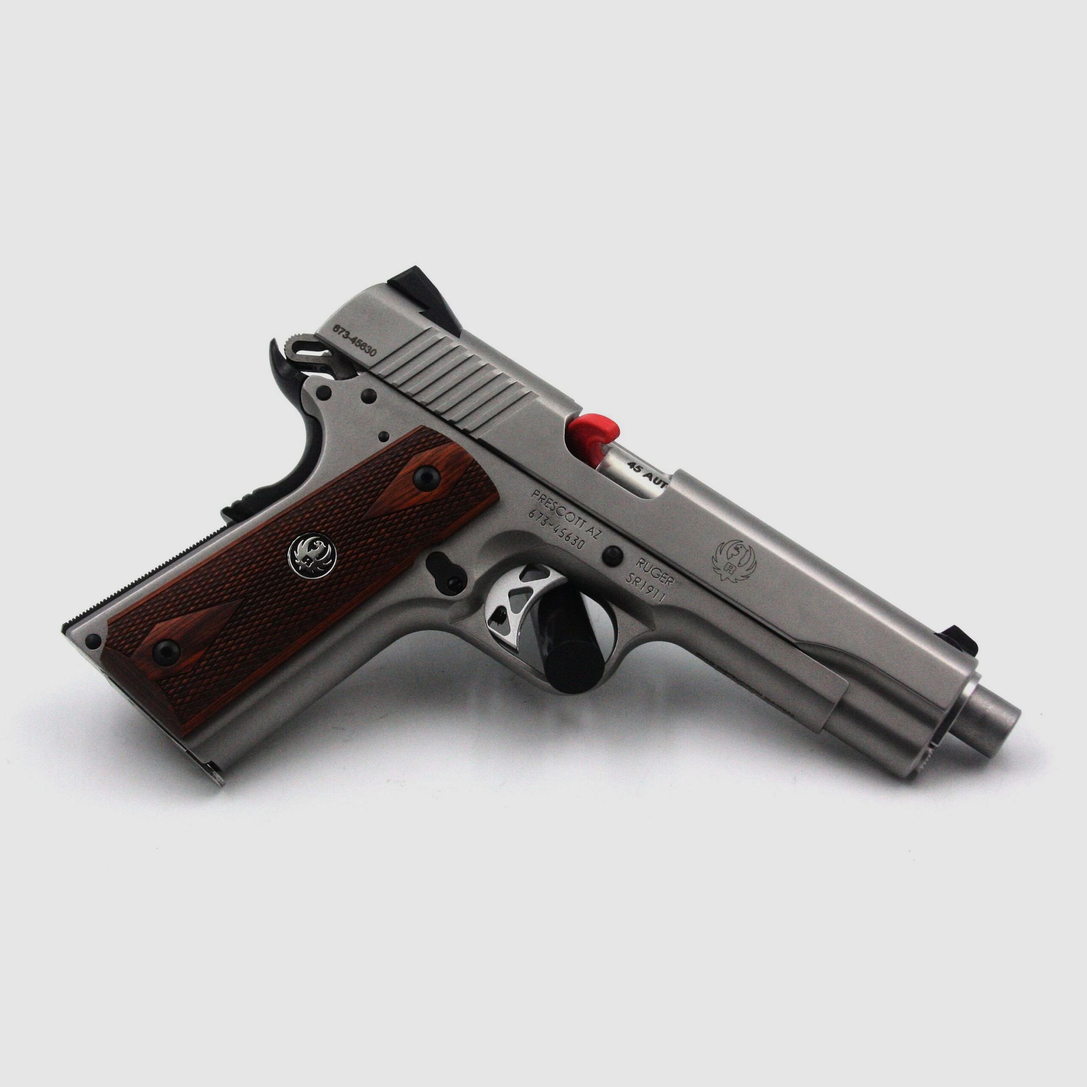 Pistole Ruger SR 1911, Occ., .45 ACP, mit Holz Griffschalen, Bild 2 von 3