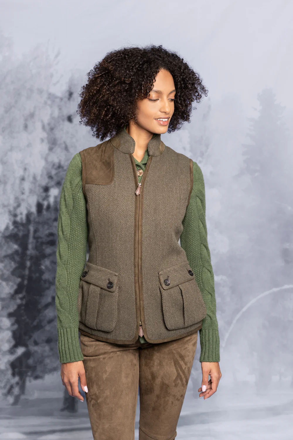 Gilet da donna Habsburg Falkenstein in spina di pesce