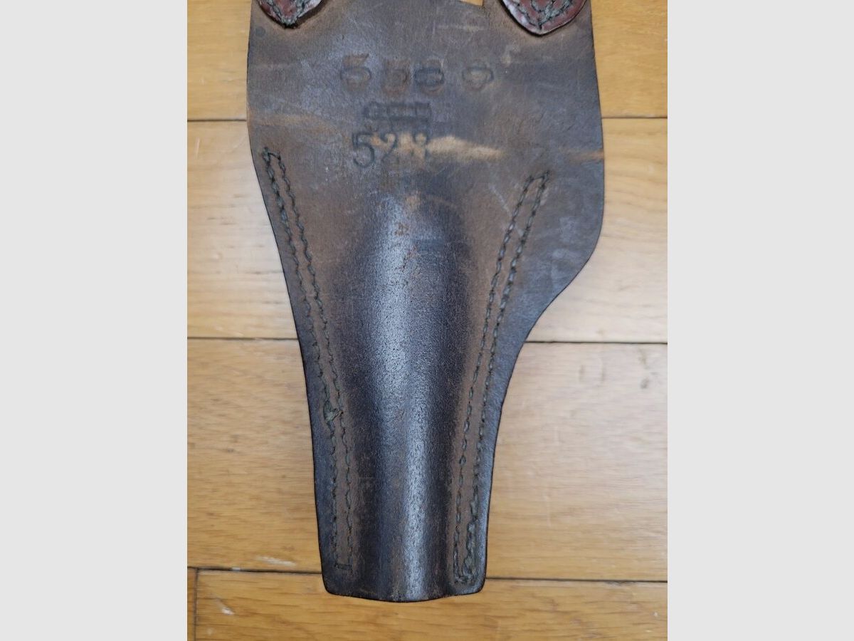 Futteral – Modell für Bajonett Lebel 1886 oder 86/93/15 – braunes Leder – III. Republik – Sehr flexibel – authentisch und TBE, Bild 5 von 6