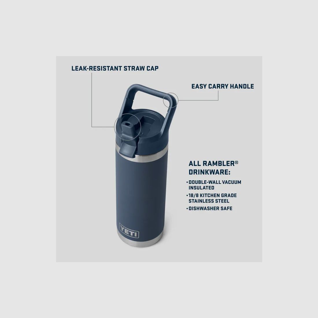 Rambler 18 oz (532 ml) Flasche mit Chug Cap - Yeti, Bild 14 von 16
