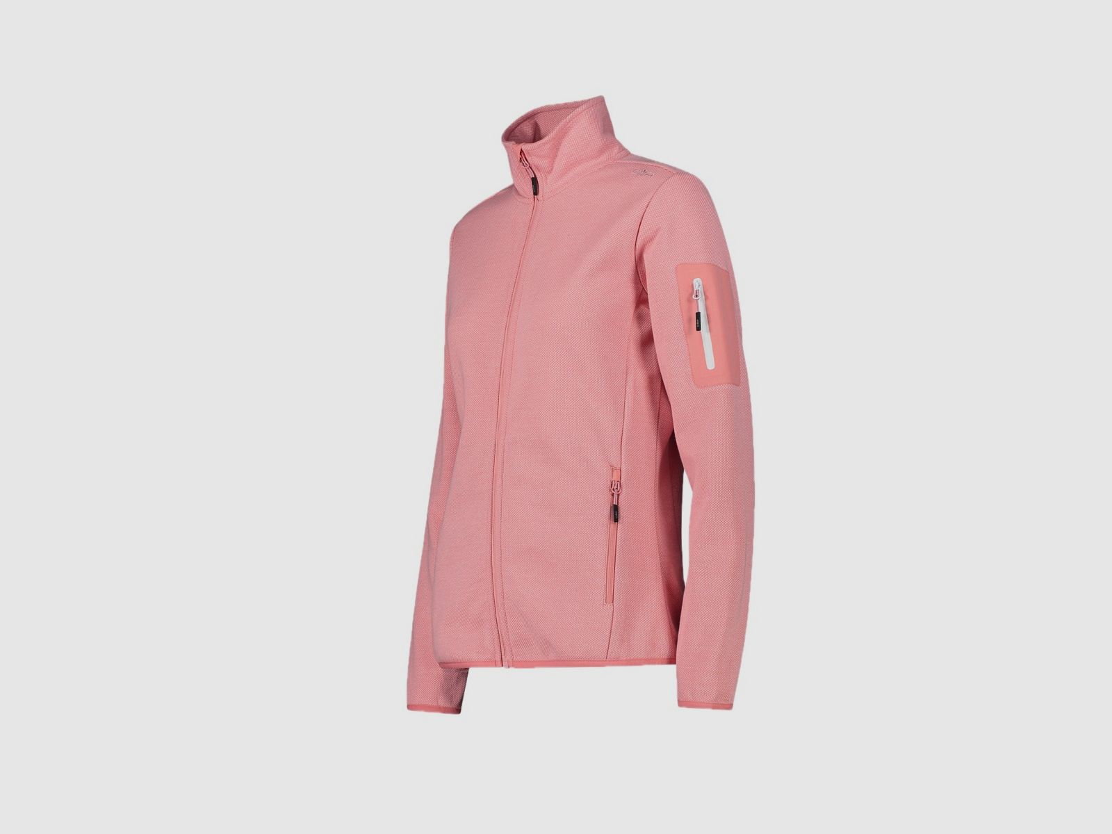 Veste femme CMP en Knit-Tech-Fleece avec couche intérieure en mesh Orchidea Bianco