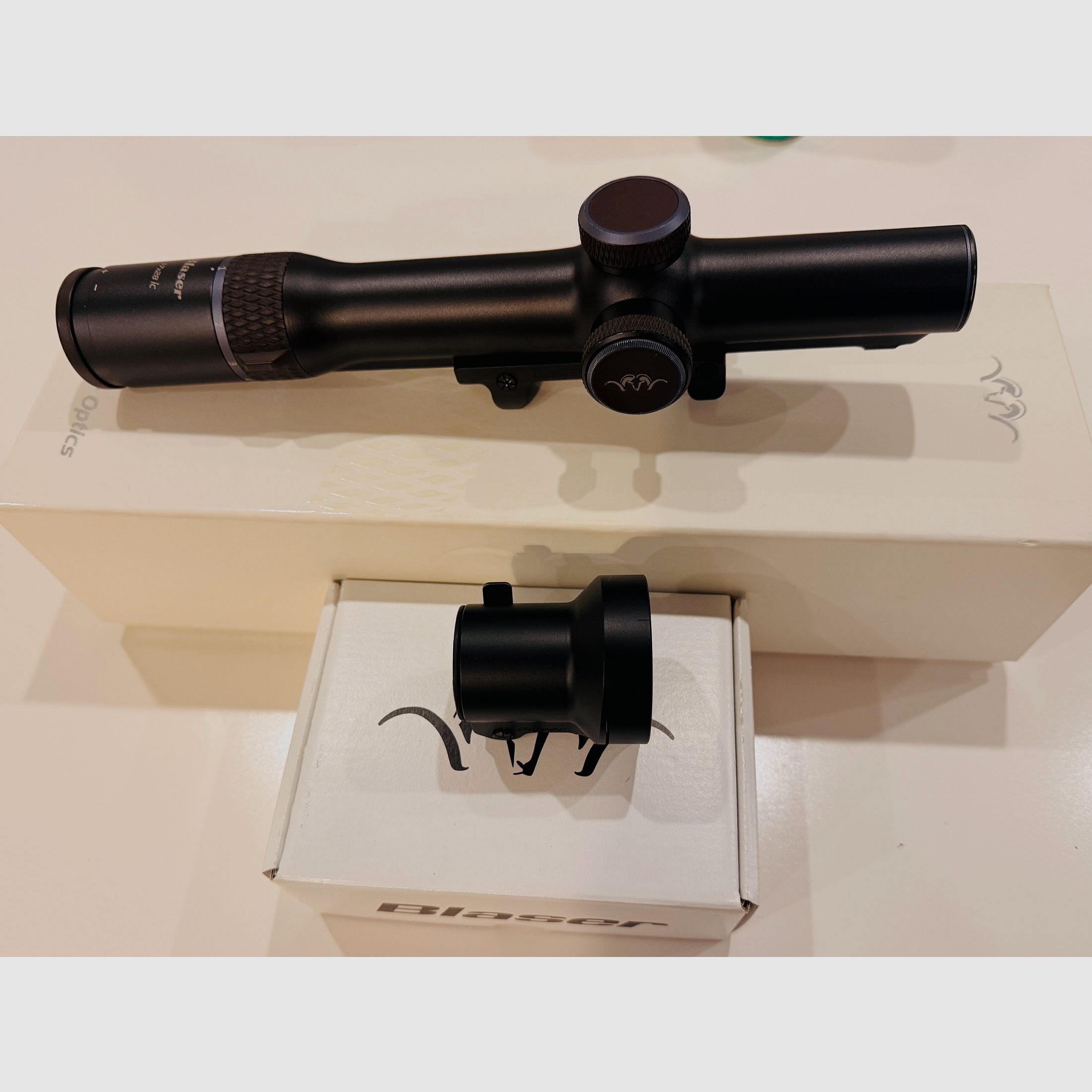 Blaser B1 1-7x28iC - Blaser Sattelmontage - Blaser BL52 Vorsatzadapter
