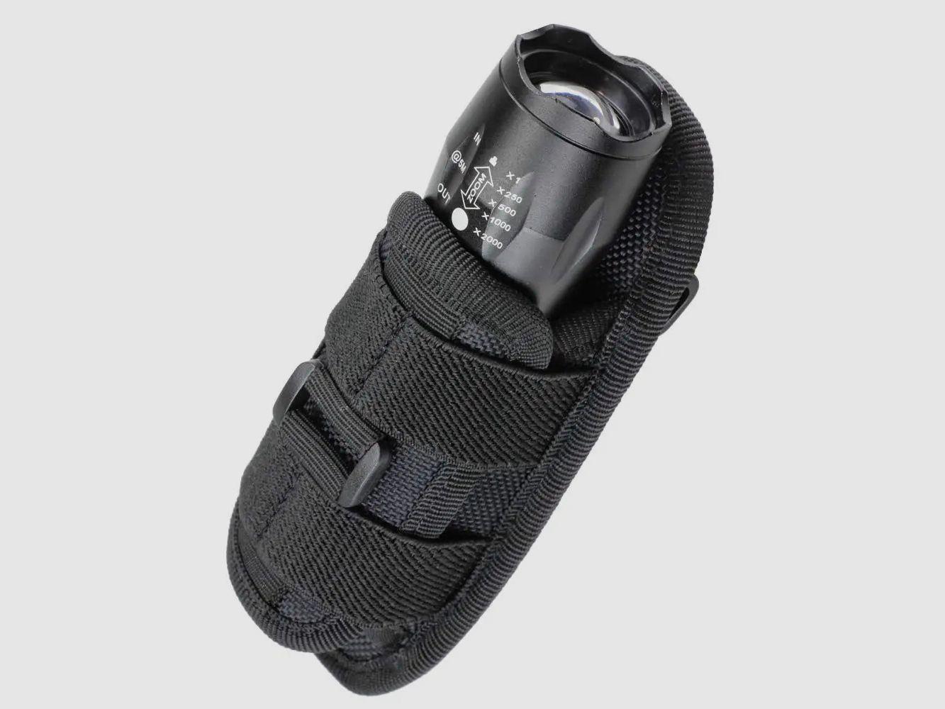 Taktisches Taschenlampen-Holster – 360° drehbar, MOLLE-kompatibel & universell einsetzbar