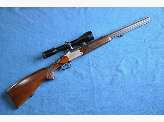 SEHR SCHÖNE BLASER BOCKBÜCHSFLINTE 5,6x50R MAGNUM 12/70 MIT ZF