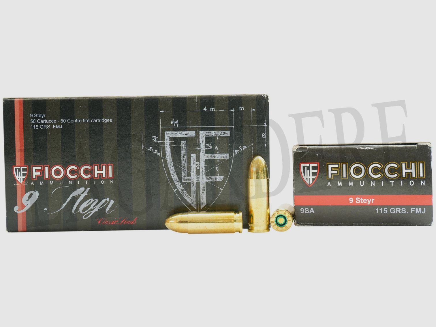 FIOCCHI FMJ 115 GRS (PATRONE)
