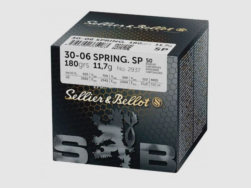 S+B Kal. 30-06 Spring. Soft Point 11,7g/ 180grs 50 pezzi