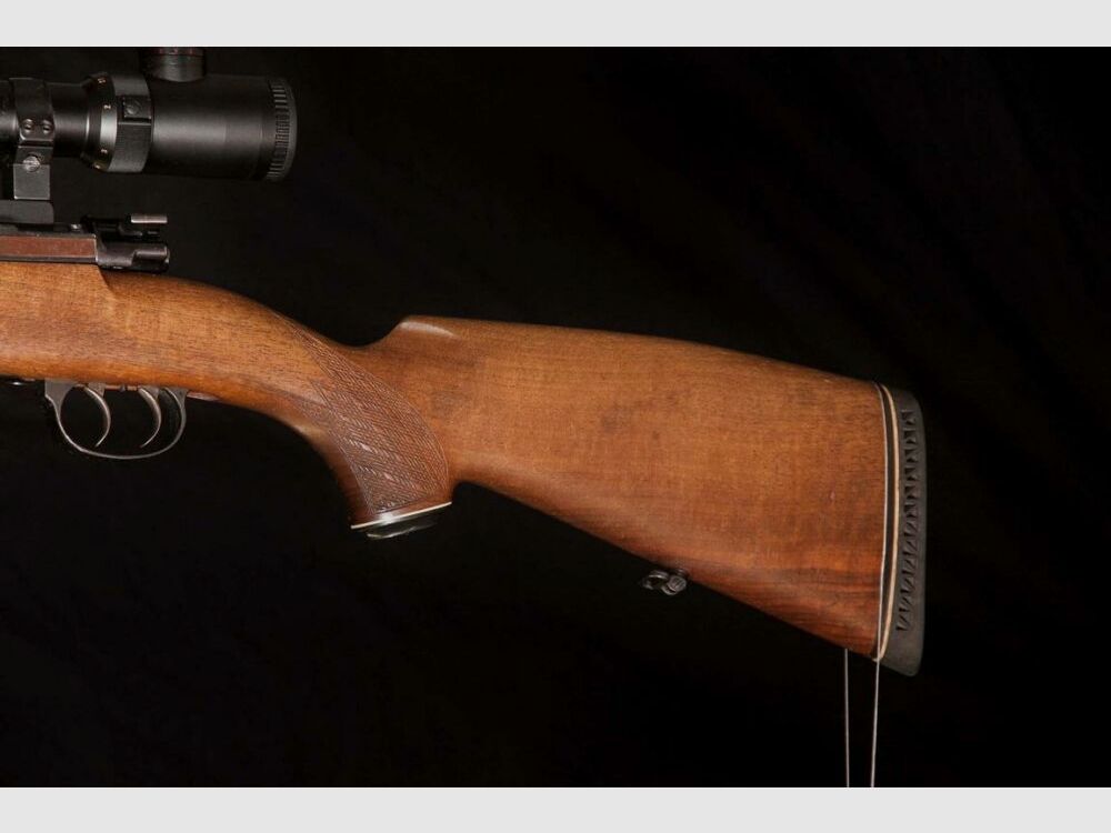Velser Mauser System 98 carbine with swivel mount and driven hunt scope