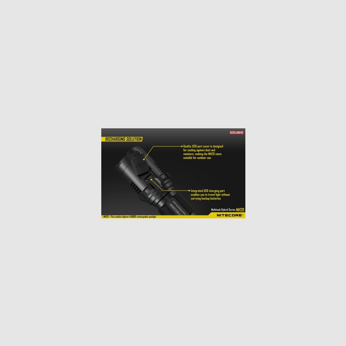 Latarka Nitecore MH20 Multi-Task Hybrid 1000 lumenów, zdjęcie 6 z 16