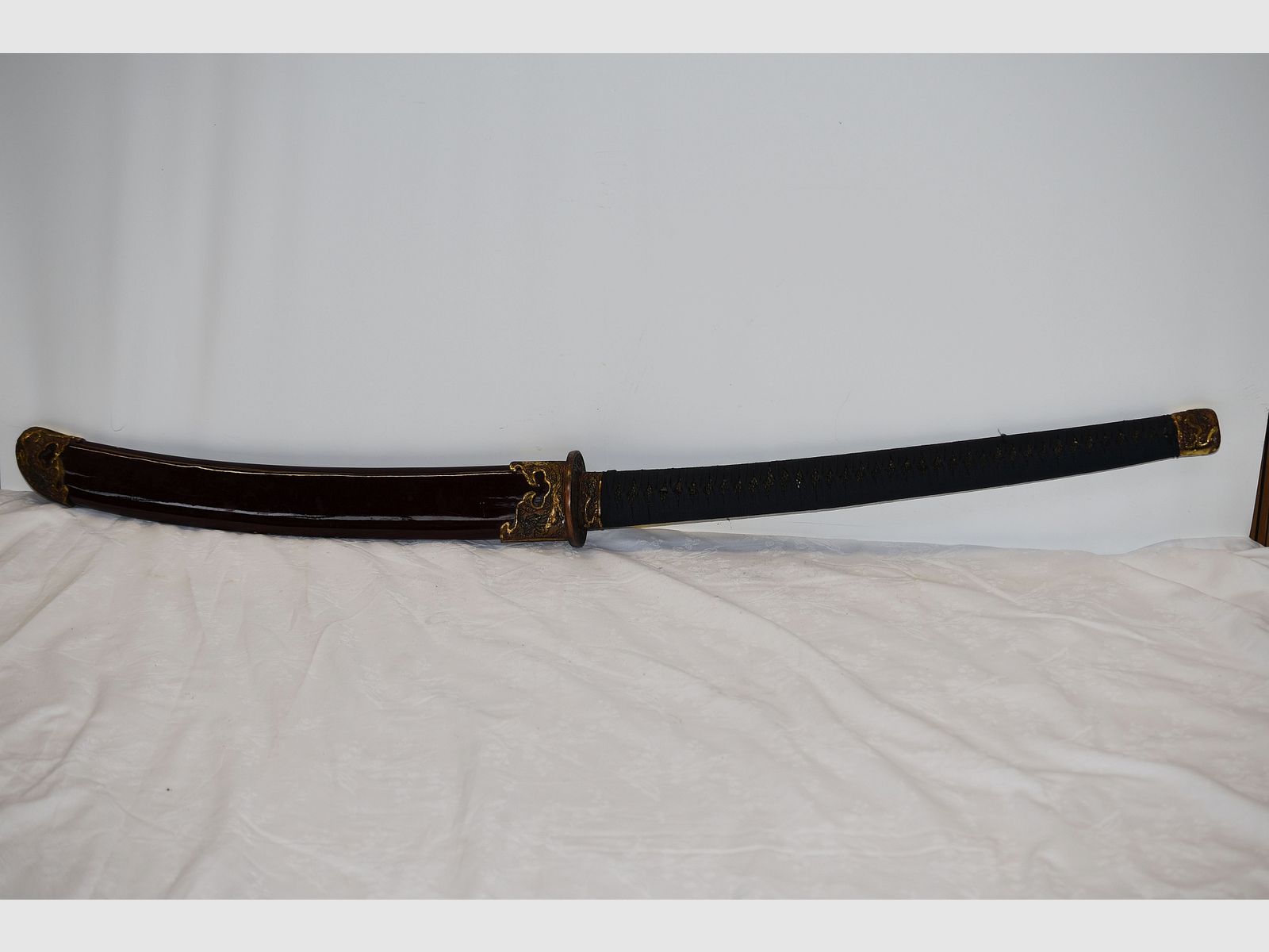 épée japonaise, katana, nagamaki, gravure 99999 sur la lame