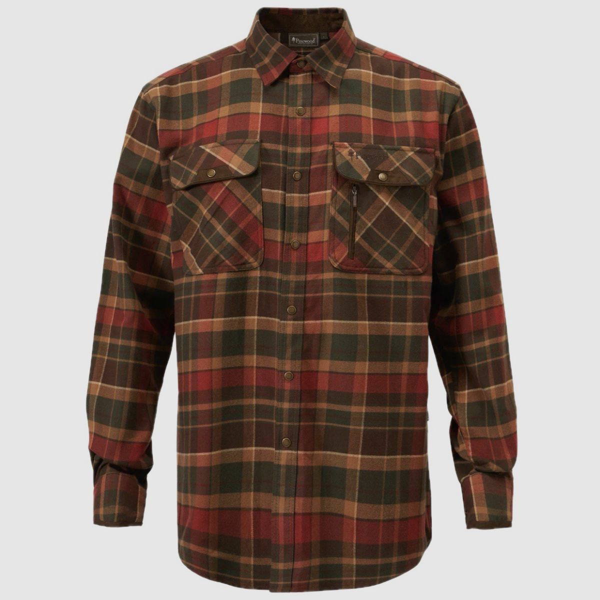 PINEWOOD Prestwick Exclusiv Hemd D.Green/Terracotta