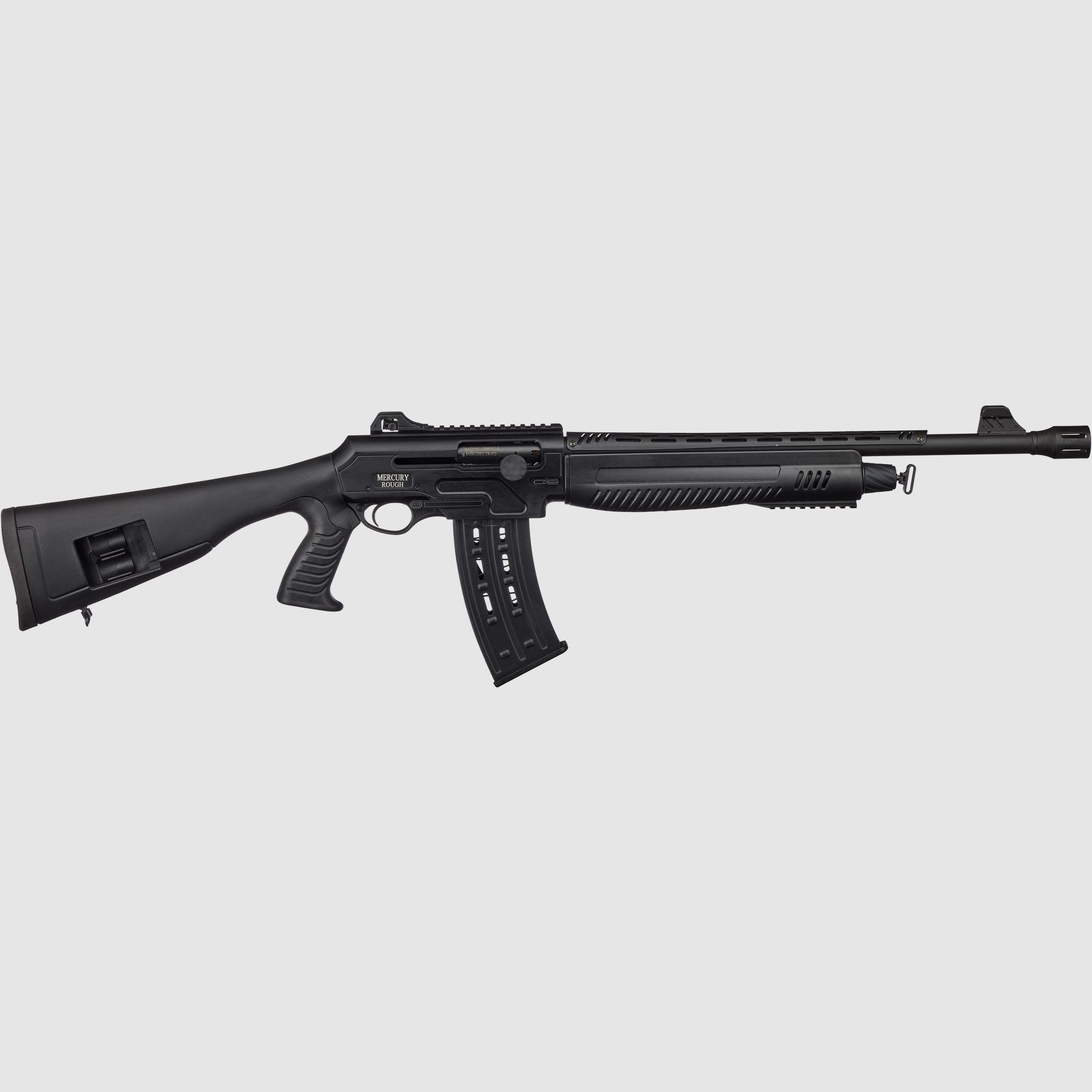 Fusil de chasse semi-automatique Mercury sport Pro Tuning Raider avec crosse noire et magasin de 7 coups, cal. 12/76