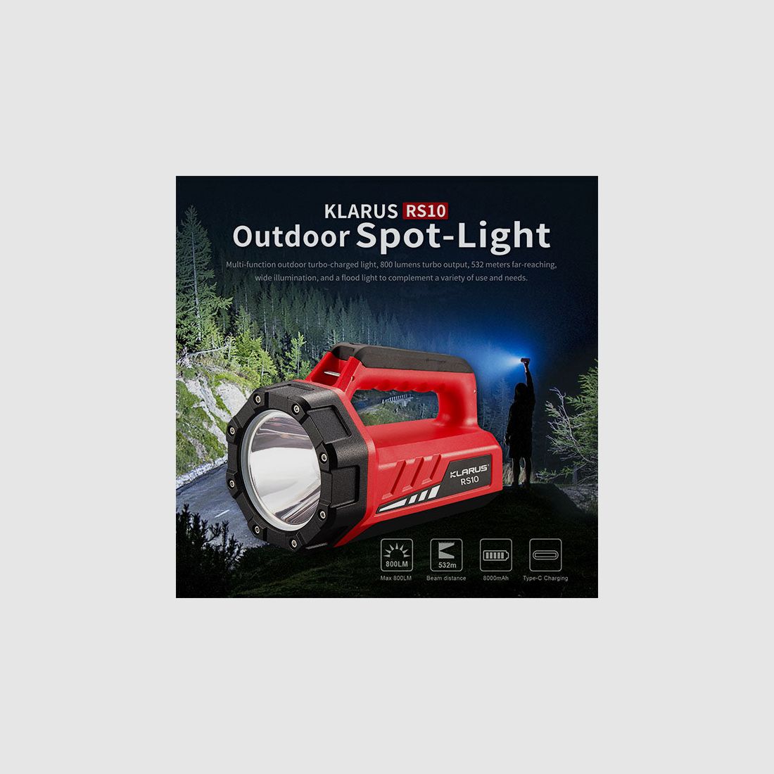 LED Taschenlampe RS10 Spot-Light, 800 Lumen (inkl. Akku), Bild 5 von 13